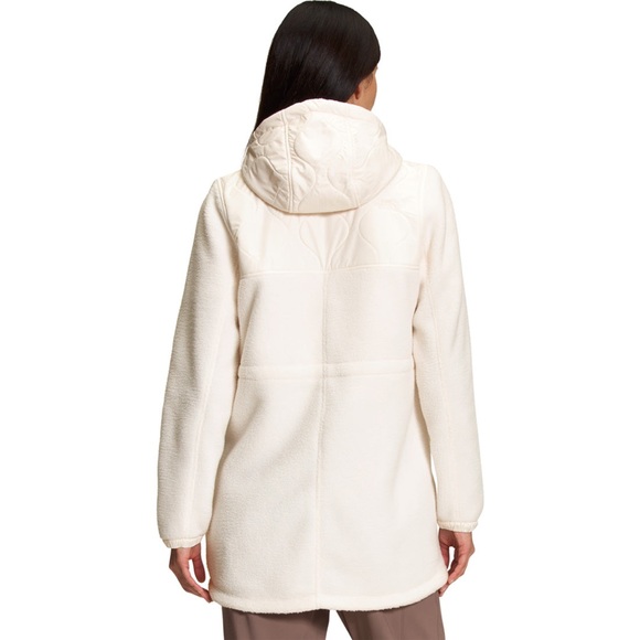 North Face Water Repellent Fleece A-line Parka Coat Jacket Womens XL 10 12 - Picture 5 of 17